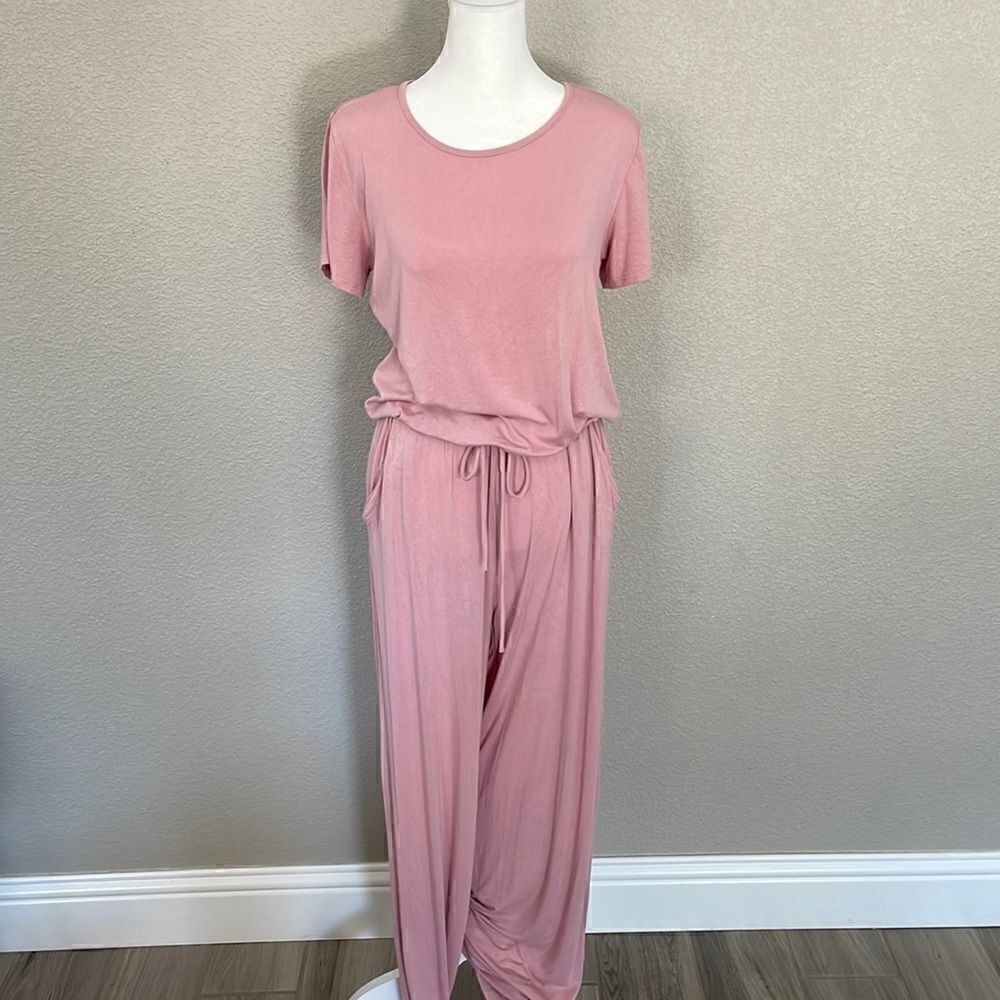 Flamingo Urban Pink Short Sleeve Jumpsuit